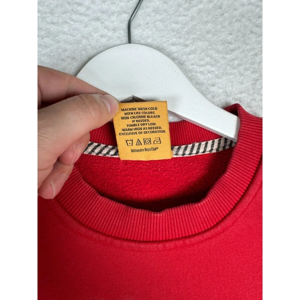 Vintage Billionaire Boys Club Sweatshirt Small Red Chain Stitched Script Logo